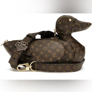 Designer Inspired, Rare, SOLD OUT, Iconic Monogram Brown Duck-Shaped Bag NWWT